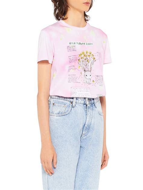 Miu Miu Wild Flower Rabbit Print T